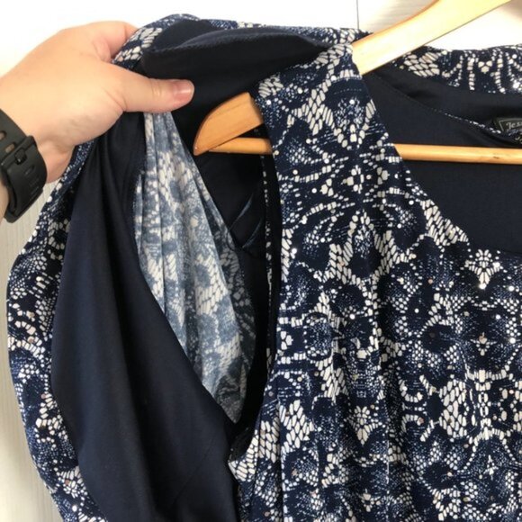 Jessica Howard Navy Formal Mother of the Bride Maxi Dress & Jacket - Picture 5 of 10